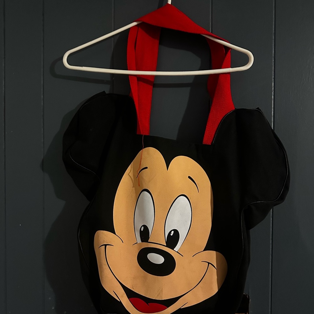 VINTAGE Mickey Mouse Kids Tote Bag - Black and Red